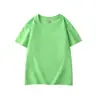 Camiseta Infantil de Algodón Puro 180g Cuello Redondo Color Sólido Manga Corta Ropa Infantil para Jardín de Infancia Uniforme de Clase Camiseta Publicitaria para Actividades para Niños Pequeños