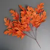 Hojas de Roble Artificiales de Alta Calidad para Comercio Exterior para Decoración de Techos de Salones de Bodas, Decoración Suave para Bodas, Materiales para Arreglos Florales de Pasillos y Decoración de Paisajismo