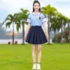Conjunto de Uniforme para Encuentro Deportivo de Estudiante de Secundaria, Estilo Universitario Escuela Primaria, Secundaria y Preparatoria Uniforme de Graduación para Estudiantes, Ropa de Verano Nuevo Estilo