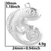 Fabricantes de fuentes de joyería Europa y Estados Unidos acero inoxidable en stock oro real 18k espejo accesorios de joyería DIY titanio acero collar lagarto