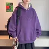 Sudadera con capucha para hombre, nuevo estilo primavera/otoño, estampado de letras estilo americano, jersey casual de peso pesado para adolescentes