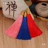 Anel de puxar 8cm fio dourado chapéu canelado borla borla marcador de página pingente sachê diy sachê borla leque borla