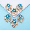Pingente Individual DIY Transfronteiriço com Incrustação de Diamante e Flor de Coração Esmaltada, Colar Pingente Pulseira, Venda Direta do Fabricante, Pode Ser Misturado em Atacado