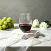Alta transparente plástico copo de vinho tinto PET pé livre copo de plástico pode ser impresso LOGO