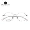 STUDIOMUKU gafas para miopía frías de madera gafas de titanio puro montura de gafas vintage montura de gafas personalizada MUKU11010