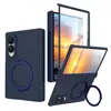 Capa para Celular Samsung Z Fold8Ultra Aplicável em Fronteiras com Suporte Magnético Giratório 360 Graus Dobrável Desconto de 20% Capa de Celular Empilhável