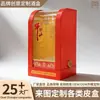 Caja de Regalo Personalizada de Cuero Ajustable para Vino Tinto de Alta Gama, Licor, Caja de Vino de Cuero de PU, Embalaje de Caja de Cuero para Champagne