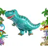 Globo de Dinosaurio para Decoración de Fiesta de Cumpleaños Temática Bosque Globo Tyrannosaurus Rex Globo de Película de Aluminio Arreglo de Cumpleaños para Niños