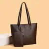 Bolsa Tote Simples de Grande Capacidade para Comércio Exterior Feminina Outono/Inverno 2026 Nova Bolsa de Ombro Único Retro de Alta Qualidade Bolsa para Trabalho e Deslocamento