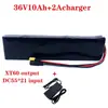 Paquete de Batería 36V 10000mAh 10S3P Celdas Li-ion 18650 Enviar Cargador Carga con Protección Eléctrica