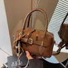 Bolsa de Ante Flocado para Mujer 2026 Nuevo Otoño Retro Gorpcore para el Trabajo Pequeña Bolso de Hombro Cruzado