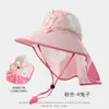 Sombrero de Pescador con Protección Solar para Niños, Sombrero de Sol de Verano de Ala Ancha para Playa, Secado Rápido, Transpirable, Sombrero de Sol con Chal para Exteriores, Dropshipping