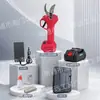 Podadora de Ramas a Batería de Litio de 25 mm, Tijeras Eléctricas Recargables para Podar en Jardinería, Poda de Árboles Frutales, con Cabezal de Hoja Abierta