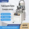 Máquina de Serigrafia Plana Semi-Automática de Mesa Giratória Pequena para Materiais em Folha, Solas de Sapato, Chinelos e Sapatos Fábrica de Equipamentos de Serigrafia