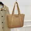 Bolsa Grande de Papiro Tejida a Mano, Bolsa Diaria para el Trabajo, Bolso de Hombro, Bolsa para Mamá, Bolsa de Playa para Vacaciones, Bolsa de Compras