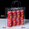 Bolsa de Mão Transparente de Pvc com Manchas Bolsa de Plástico de Pvc Personalizada Bolsa de Presente Flor Souvenir Bolsa de Mão Espessa