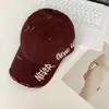 Boné de Baseball em Sarja Lavada Estilo Americano para Mulheres, Novo Modelo Primavera/Verão com Aba Larga, Cor Rosa, Marca Tendência, Boné Bico de Pato Que Faz o Rosto Parecer Menor
