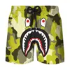 Pantalones cortos de verano transfronterizos nuevos con estampado digital 3D de cabeza de tiburón, para pareja, hombres y mujeres, marca de moda japonesa, pantalones de playa