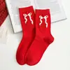 Calcetines de la Suerte para el Año de Nacimiento, Otoño e Invierno para Mujer, de Caña Media, Dibujos Animados Lindos, Calcetines Largos Cálidos, Calcetines de Algodón para Año Nuevo y Año de Nacimiento