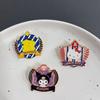 Nuevo Perro de Jade Sanrio Kuromi Melody Estilo Universitario Insignia Metálica Bolsa Linda Ropa Broche JK