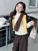 Camiseta Base de Manga Larga Versátil de Terciopelo Alemán Doble Cara para Niñas, Otoño/Invierno 2026, Cuatro Colores, Cuello Semi-Alto, Ropa Interior para Niños Medianos y Mayores, Moderna