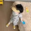 Conjunto de Verano para Niños 2026 Nueva Camisa de Dibujos Animados de Manga Corta Pantalones Cortos Casuales Estilo Coreano para Bebé Ropa para el Hogar Conjunto de Dos Piezas
