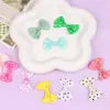 Laço de Fita com Nervuras e Bolinhas Estampadas 3,5*5cm, Laço de Fita com Bolinhas Pequenas, Acessórios Decorativos Estilo Coreano Atacado