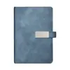 Bloco de Notas A5 para Reuniões e Trabalho com Capa Espessa, Caderno com Fecho para Anotações Diárias de Escritório, Logotipo Imprimível