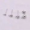 Acero Inoxidable Bola Pequeña No Alérgica Aguja de Oreja Cabeza Redonda Colgante Colgante Pequeño Fresco DIY Accesorios para Joyería Hecha a Mano