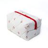 Bolsa de lavado de tela floral bolsa de cosméticos Moda Bolso de mano para mujer cosmético esponjoso Coquette bolsa de cosméticos
