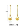 Novos Brincos de Ouro de Areia Vietnamita, Tendência Nacional, Anel com Borla Antigo, Brincos de Lótus, Joias Estilo Palácio Retrô Femininas Atacado