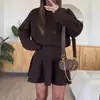 2026 Novo Suéter Casual Resort Europeu e Americano Vestido Curto de Manga Longa Feminino Outono e Inverno Site Independente da Amazon