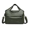 Nova Bolsa de Ombro Retrô de Grande Capacidade, Bolsa Transversal Simples e Versátil de Cor Sólida, Bolsa Casual para o Dia a Dia com Textura de Couro Macio de Alta Qualidade