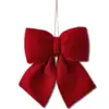 Enfeites de laço tridimensional de Natal, decorações para árvore de Natal, acessórios decorativos para atmosfera de festa e janela, fornecimento de fábrica