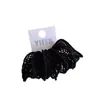 Elástico de Cabelo Elegante com Máscara Vazada para Mulheres, Estilo Coreano Alta Elasticidade Borracha Durável Corda para Rabo de Cavalo Baixo Coque Acessório de Cabelo