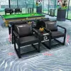 Silla de Billar Asiento de Sala de Billar Nueva Área de Descanso para Billar Sofá de Recepción Sofá para Ver Partidos Combinación de Sofá para Sala de Billar