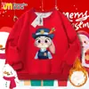 Nueva Sudadera Redonda Infantil de Zootopia Otoño e Invierno Forrada de Polar Versátil para Niños Mayores Sudadera de Navidad