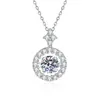 Collar con Colgante de Alta Gama para Mujer Accesorios de Lujo Ligero Collar de Plata de Ley S925 Moissanita Colgante de Regalo Collar de Lujo Ligero
