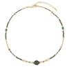 Collar Colorido de Piedra Natural Nueva Estilo Bohemio Nicho Hecho a Mano Aleación de Alta Gama Colgante Cadena Clavicular Venta al por Mayor