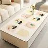 Mantel para mesa de centro, no lavable, impermeable, a prueba de aceite, resistente al calor, estilo crema, protector de mesa de sala de estar, lujo ligero, mantel de alta gama para mesa de comedor