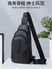 Williampolo Bolsa de Pecho para Hombre de Cuero Genuino Bolso Cruzado de Hombro de Piel de Vaca Viaje de Negocios Trayecto Diario al Trabajo Bolso de Hombro para Hombre