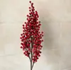Acebo norteamericano 21 tenedor Navidad fruto rojo fruta de la fortuna Nochevieja flor bendición cubo flor decoración de boda arreglo floral material