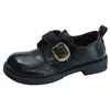 Zapatos Mary Jane Retro Franceses 2026 Otoño/Invierno Tacón Grueso Punta Redonda Hebilla Zapatos Pequeños de Cuero Estilo Académico Británico Versátiles Zapatos de Vestir