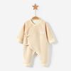 Ropa de monje mariposa cálida con forro polar para otoño e invierno sin huesos ropa de bebé mono protector de barriga de terciopelo de doble cara ropa para gatear