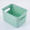 Cesta de almacenamiento rectangular de plástico, cesta de almacenamiento de escritorio, cesta de almacenamiento de cocina, cesta de almacenamiento de baño, cesta con marco