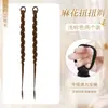 Tranças Postiças para Mulheres, Tranças Enroladas Realistas Estilo Chinês Novo, Rabo de Cavalo Lateral, Tranças Longas Naturalmente Volumosas, Acessórios de Cabelo, Peruca de Rabo de Cavalo