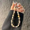 Correa para Teléfono de Cristal de Satélite Super Brillante, Cuerda de Muñeca Lujosa Anti-Pérdida, Correa Versátil para Teléfono, Colgante de Muñeca para Bolso