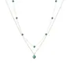 2024 Estilo Europeo y Americano Nueva Moda Tendencia Piedra Natural Cristal Cuentas Collar en Capas Apilable Moda para Mujeres