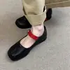 Versión de Piel de Oveja Hecha en Fábrica Estilo de Nicho Piel de Oveja de Primera Capa Zapatos con Separación de Dedos de Una Sola Línea Zapatos de Boca Baja Zapatos Pequeños de Cuero de Alta Calidad