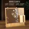 Calendario de Escritorio de Madera Año de la Oveja Estilo Chino Nuevo Portalápices Calendario Mensual Adorno Creativo Personalizado para Escritorio de Oficina Regalo para Empleado de Empresa